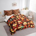 thumbnail image 3 of Manfei Merry Xmas 7-Piece Bedding Comforter Set,Happy Christmas King Bedding Sets,Brown Beige Bed Sheets For Girls,Microfiber Bedroom Decor Reversible, 3 of 8