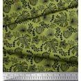 thumbnail image 2 of Soimoi Rayon Fabric Artistic Leaves Decor Fabric Printed Yard 56 Inch Wide, 2 of 3