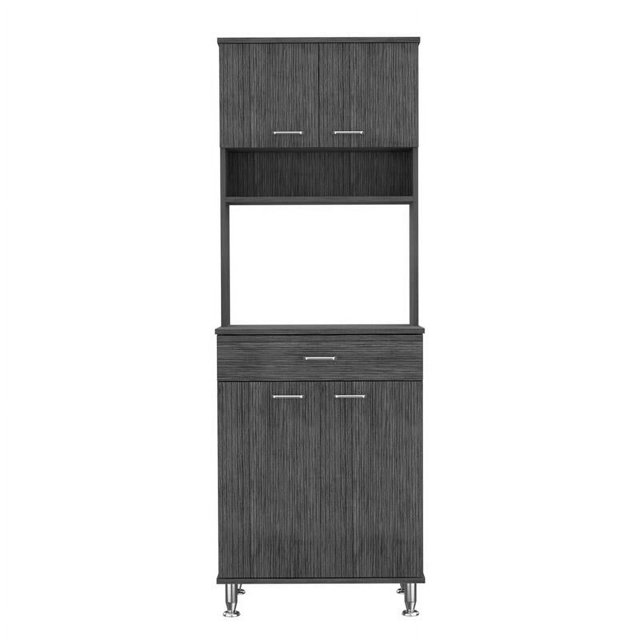 TUHOME Della 60 Kitchen Pantry Engineered Wood Pantries in Gray