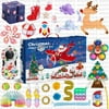 2021 Advent Calendars Surprise Gifts Box 24 DAYS Christmas Countdown Fidget Poppers Toy Stress Relief Toys Pack Autistic ADHD Kids Girls
