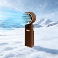 thumbnail image 6 of HHGBAD Powerful High-Speed Handheld Fan, USB Rechargeable Mini Portable Fan, Adjustable Speed for Outdoor Travel, 360° Rotatable for Office and Home Use, Ideal Gift for Everyone, Brown, 6 of 7