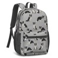 thumbnail image 2 of Border Collie Gray Pattern 17" Waterproof Oxford School Backpacks for Teens, S-Shape Padded Straps, for School, Travel, Hiking, Camping, 2 of 5