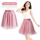 thumbnail image 4 of Falda de tul elástica de cintura alta falda de baile falda de verano hasta la rodilla falda tutú para adultos vestido de fiesta falda forrada, 4 of 6