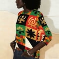 thumbnail image 4 of Xuyuer Black History Shirts for Women I Am Black History Month Shirt Round Neck Graphic African American 3/4 Sleeve Tee Tops, 4 of 9