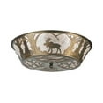 thumbnail image 3 of Meyda Tiffany 108638 22" W Northwoods Moose At Dawn Flush Mount Ceiling Fixture - Copper, 3 of 4