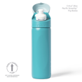 thumbnail image 3 of Cirkul 26oz StrawSip Flip Water Bottle, Stainless Steel, Double Wall Insulated, Pacific (Blue), 3 of 12