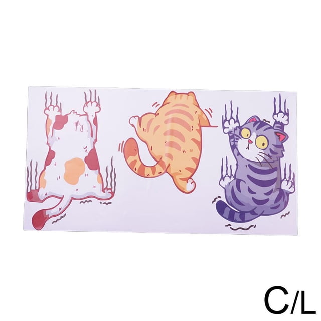 3Pcs Funny Pet Cat Car Sticker Climbing Cats Animal 2023 Styling Stickers --