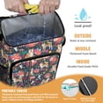 thumbnail image 2 of Travel Cooler Bag - Shiba Inu and Flowers Camping Beer Cooler Backpack with Bottle Opener- Waterproof Insulated Picnic Backpacks - Cooler Bag for Beach, 2 of 6