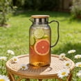 thumbnail image 4 of Bxaolu 1 Pack Plastic Pitcher 33.8 Oz, Clear Pitcher with Lid, 1 Liter Water Jug for Fridge, BPA-Free, Ice Tea Pitchers for Juice, Sangria, Lemonade, Milk, Coffee, Cold or Hot Beverages, 4 of 7