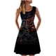 thumbnail image 1 of Mujeres Casual sin mangas tanque vestidos cuello redondo verano Halloween estampado vestido para fiesta Pompotops ghjkhdj6126, 1 of 5