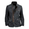 thumbnail image 7 of DPTALR Men's British Style Solid Color Warm Zipper Jacket,Dark Gray, XXL, 7 of 7