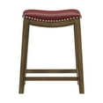 thumbnail image 2 of OakvillePark Eustis Saddle Seat Counter Height Barstool, Red, 2 of 4