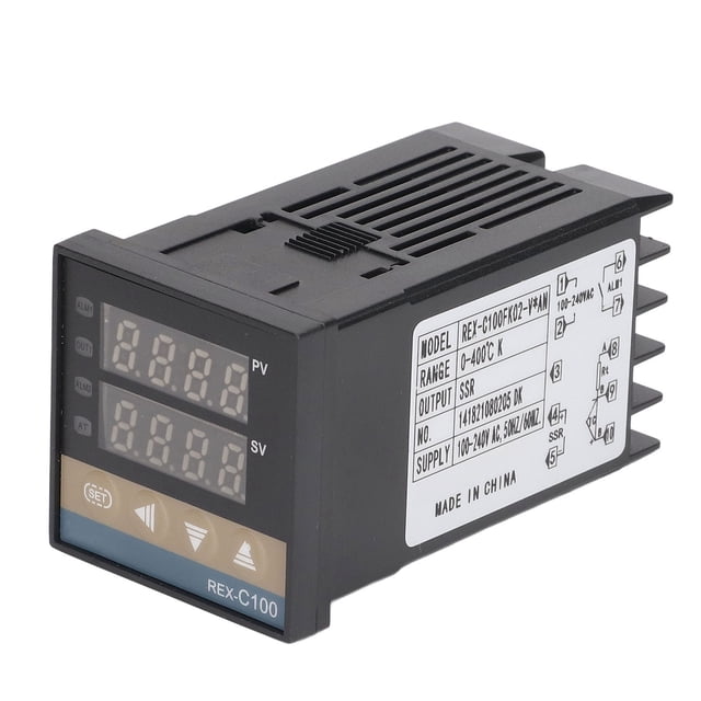 Juego de controlador de temperatura PID digital 3 piezas 0-400 ℃ Controlador de temperatura Juego de módulo de relé termopar 100-240V 40A
