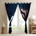 thumbnail image 4 of YST Solar System Curtains for Kids Ferret Blackout Curtains, Galaxy Planets Curtains & Drapes Psychedelic Nebula Celestial Bedroom Curtains, Animal Theme Window Treatments Black, 4 of 5