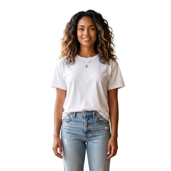 Women's Cotton Relaxed Casual Short Sleeve Basic Tees T-Shirt , White , X-small