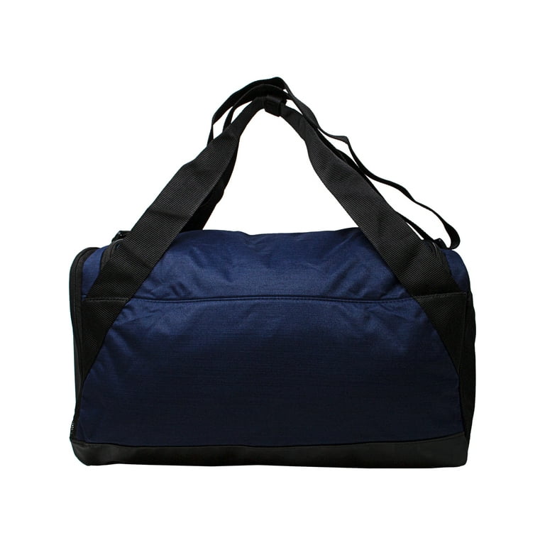 Nike Brasilia Small Duffel Polyester Duffle Bag Hobo - Midnight Navy /  Black White 