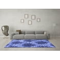 thumbnail image 3 of Ahgly Company Machine Washable Indoor Rectangle Abstract Blue Contemporary Area Rugs, 7' x 9', 3 of 4