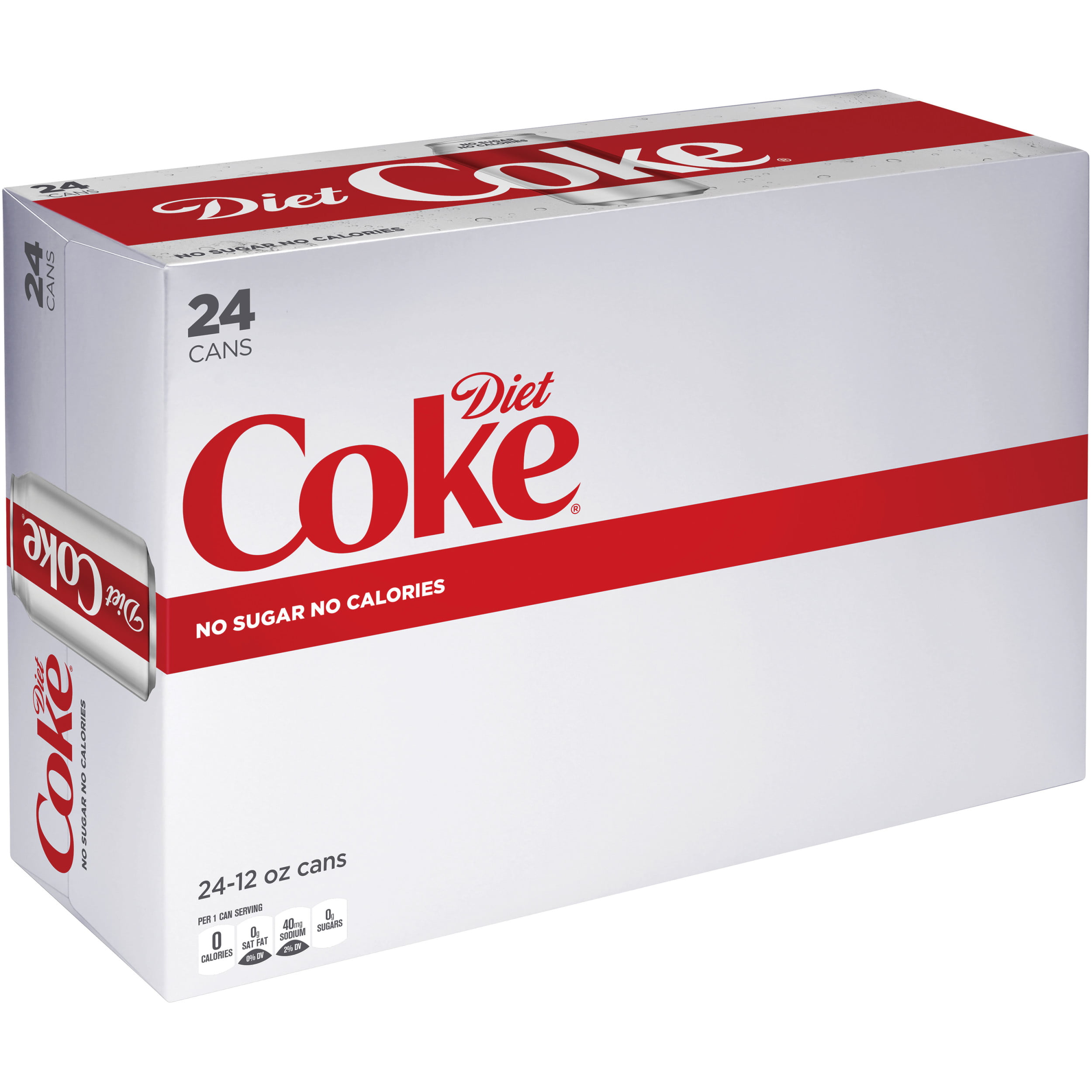 Diet Coke Soda Soft Drink, 12 fl oz, 24 Pack - Walmart.com ...