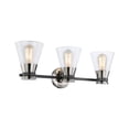 thumbnail image 7 of Artcraft Lighting Kanata Collection 3Light Vanity Light, Black & Brushed Nickel, 7 of 7