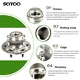 thumbnail image 3 of Wheel Hub Assembly SCITOO Wheel Bearings Fits 2009-2012 for Chevrolet Colorado Front Hub Bearing With 6 Lugs 515121, 3 of 4