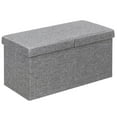 thumbnail image 1 of Costway 30'' Folding Storage Ottoman W/Lift Top Bed End Bench 80L Capacity Light Grey, 1 of 10