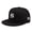Black, variant on Retro American Style Cap White Flat Brim NY Letter Print Casual Fashion Hat