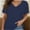 Navy Blue, variant on Women's Solid Short Sleeve Boat Neck V Neck Dolman Top with Side Shirring