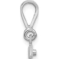 thumbnail image 3 of 14K White Gold 14Kw Large Brushed Diamond Cut Number Top Charm (6.86 X 16.19) Made In United States wlgtop, 3 of 6