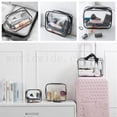 thumbnail image 4 of Ensemble de 3 Pcs Trousse de Maquillage Transparente en PVC pour Voyage, 4 of 5