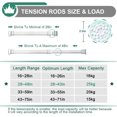 thumbnail image 4 of QILERR Tension Curtain Rods 28 to 48 Inches White,Upgrade Spring Tension Rods,Heavy Duty Adjustable Curtain Extension Rods Shower Tension Rods for Windows,Kitchen,Bathroom,Cupboard,Wardrobe, 4 of 7