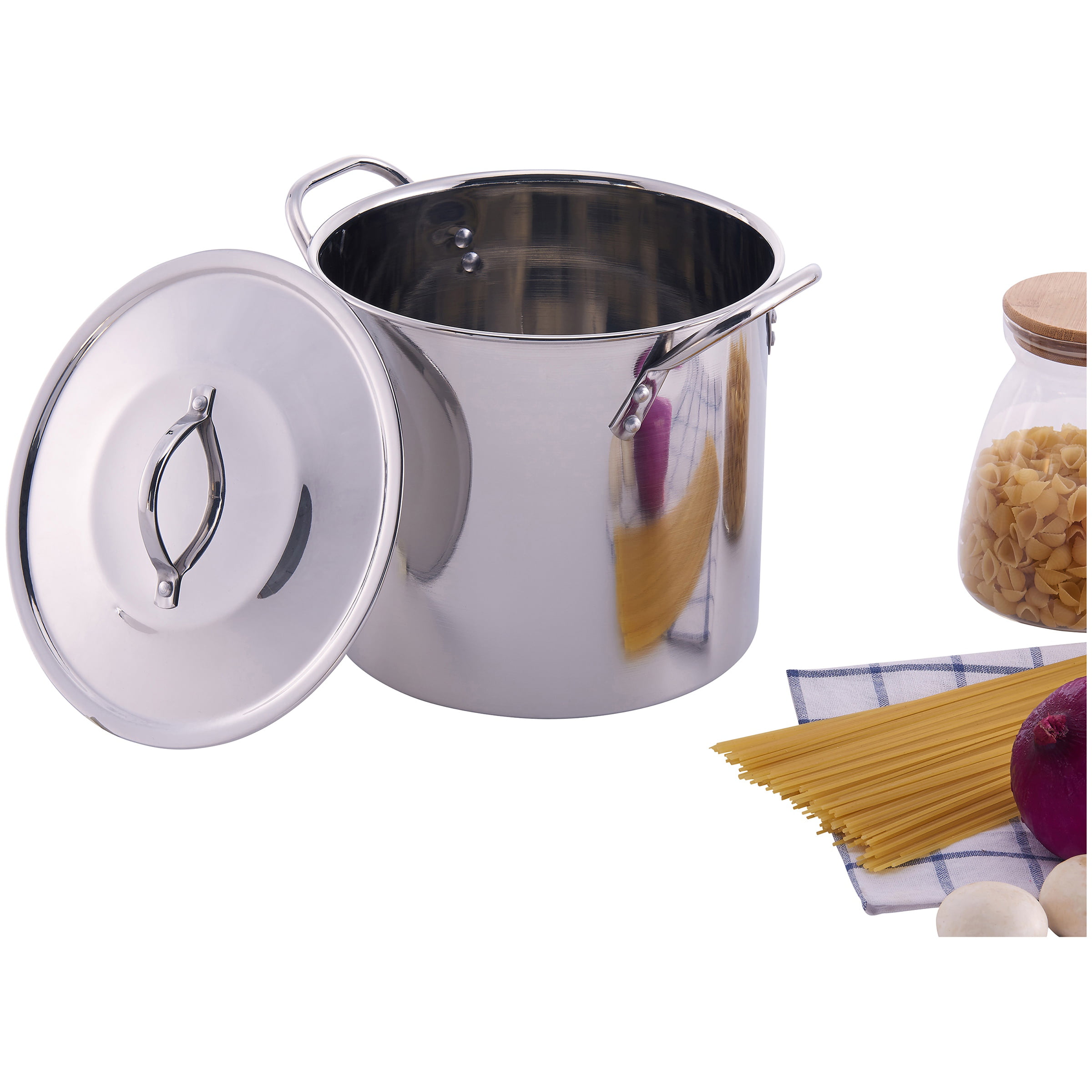 Mainstays 8 Quart Stock Pot with Lid, Stainless Steel 855634004111 | eBay Mainstays Stainless Steel Stock Pot With Lid