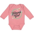 thumbnail image 3 of Inktastic Flower GIrl with Flower Circle Girls Long Sleeve Baby Bodysuit, 3 of 5