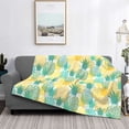 thumbnail image 2 of Fotbe Pineapples1 Manta de Franela con Estampado, Manta Ultrasuave para Cama, Sofá, Auto, Hipoalergénica y Antibolitas-80"x60", 2 of 6