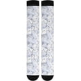 thumbnail image 7 of 1 Pair Light Blue Flowers Compression Socks 20-30mmHg Knee High Women Socks Tube Athletic Stockings for Men Sport Soccer Running Cycling Medical Nurse Winter Travel, 7 of 7