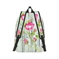 thumbnail image 3 of Balery Vintage Wood Background with Floral Vintage Canvas Backpack for Men and Women - Large Capacity, Durable Travel Laptop Bag for School, Work, Hiking, and Outdoor Activities, 3 of 7