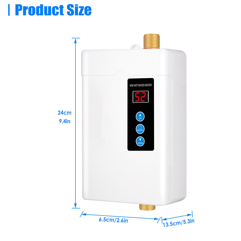 JahyShow 110V Kitchen Electric Hot Tankless Water Heater Sink Instant Boiler Bathroom (9.4x5.3x2.6 inches)