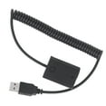 thumbnail image 1 of Batterie Factice, Fonctions de Protection Multiples Longueur de Fil de Ressort 40-80cm USB à FW50 Batterie Factice Forte Universalité pour A7 pour Appareil Photo A7S, 1 of 8