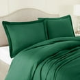 thumbnail image 3 of Nestl 3 Piece Duvet Cover Set, Luxury Bedding Duvet Cover with 3 Pillow Shams, Button Closure, Luxury 100% Super Soft Microfiber, Twin (68"x90") - Hunter Green, 3 of 6