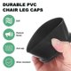 thumbnail image 2 of Uxcell 4 Paquete de Tapas para Patas de Silla 2-3/8 pulgadas Protectores de Piso de Cloruro de Polivinilo Cubierta Redonda Puntas Negras, 2 of 7
