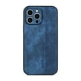 thumbnail image 1 of TECH CIRCLE Leather Case for iPhone 12 Ultra Slim Thin Stylish Embossed Pattern Deisgn Scratch Resistant Shockproof Case Support Wireless Charging For iPhone 12,Blue, 1 of 5