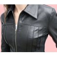 thumbnail image 2 of Noora Women's BLACK Leather Jacket With Long Sleeves| Western Leather Jacket | Stylish Party Wear  & Casual Jacket - RT63, 2 of 8