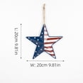 thumbnail image 2 of Rustic Farmhouse Metal Wall Decor Red White Blue Star Hanging Decor Fourth of July Patriotic Living Room Home Accent, 2 of 6