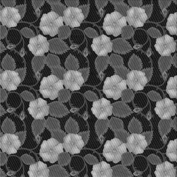 Ahgly Company Indoor Square Patterned Charcoal Black Area Rugs, 7' Square