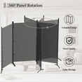 thumbnail image 4 of Room Divider Portable Room Dividers and Folding Privacy Screens, 88'' W Fabric Divider for Room Separation, 3 Panel Partition Room Dividers Freestanding Wall Divider Screen for Dorm Studio Office., 4 of 5