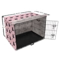 thumbnail image 6 of Cat Lover Dog Crate Cover, Kitten Motifs Along Paws Characters Animal Scene, Easy to Use Pet Kennel Cover Small Dogs Puppies Kittens, 7 Sizes, Pale Pink Night Blue, by Ambesonne, 6 of 6