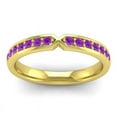 thumbnail image 3 of 0.20 Carat Trendy Round Cut Amethyst Gemstone Anniversary Eternity Band for Women Solid 18K Yellow Gold Size 9.5 by Diamond-Capitals, 3 of 8