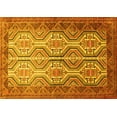 thumbnail image 1 of Ahgly Company Machine Washable Indoor Rectangle Persian Yellow Traditional Area Rugs, 7' x 10', 1 of 4