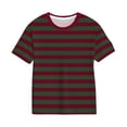 thumbnail image 4 of RUTAYY Boys Crew Neck Striped T-Shirt Horizontal Stripe Short Sleeve Fashion Tee Red, 4 of 4