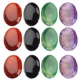 thumbnail image 1 of Shisuyan Oval Shaped Agate Pendant Stone Assorted Color 6Pcs 1.6x1.2x0.4In, 1 of 8