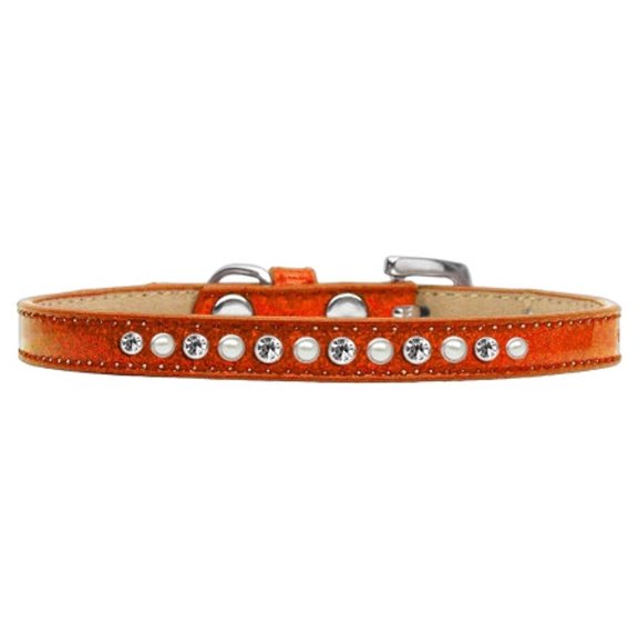 Dog, Puppy and Pet Ice Cream Collar, "Pearl Clear Crystal Rimsets"